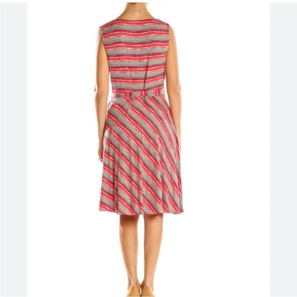 Bailey 44 | Emile Faux Wrap‎ Dress | Multicolor Striped | Size Medium - Picture 4 of 14